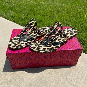Leopard Tory Burch Miller Sandals
